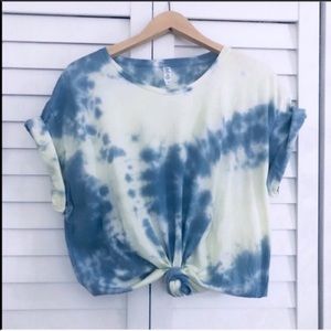 Tie Dye Yellow Grey Marble NEW Tee